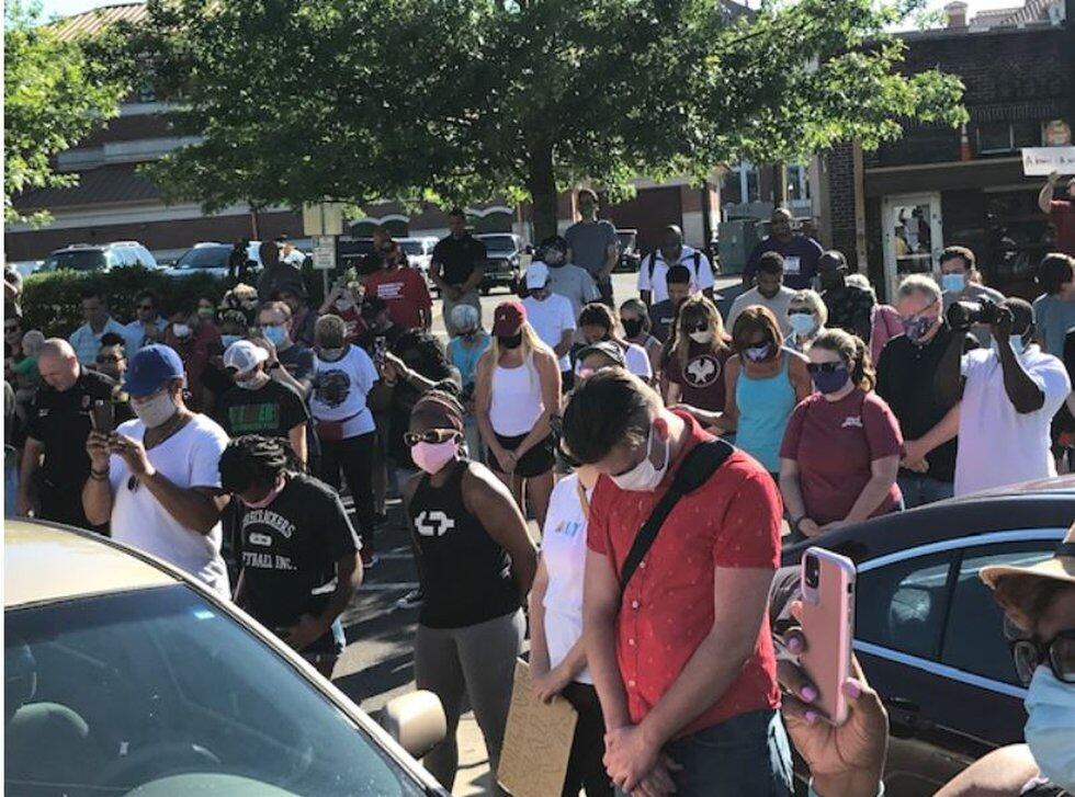 Protest rally and prayer in Tuscaloosa