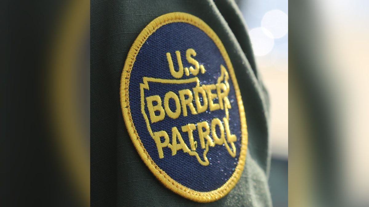 A patch is seen on the arm of an agent for the U.S. Border Patrol.