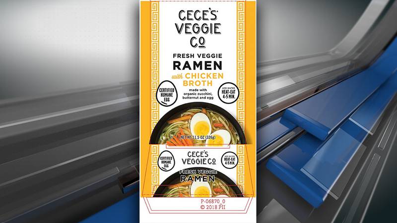 Veggie Noodle Co., LLC is voluntarily recalling its Cece’s® Veggie Co. brand Fresh Veggie Ramen...