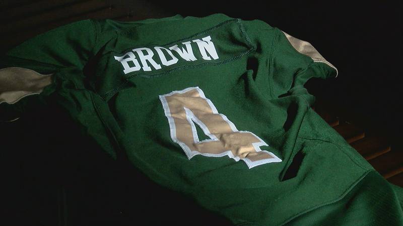 UAB running back Spencer Brown changed his jersey to number four in memory of former UAB...